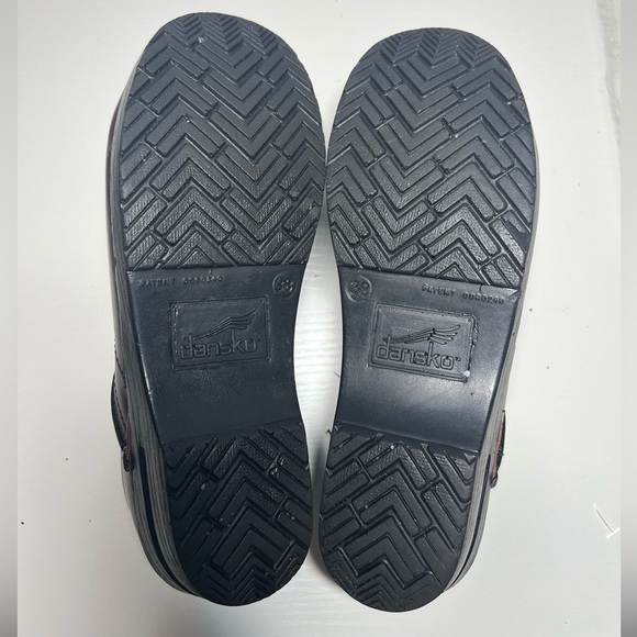 Dansko Mules in Burgundy and Black - Picture 8 of 9